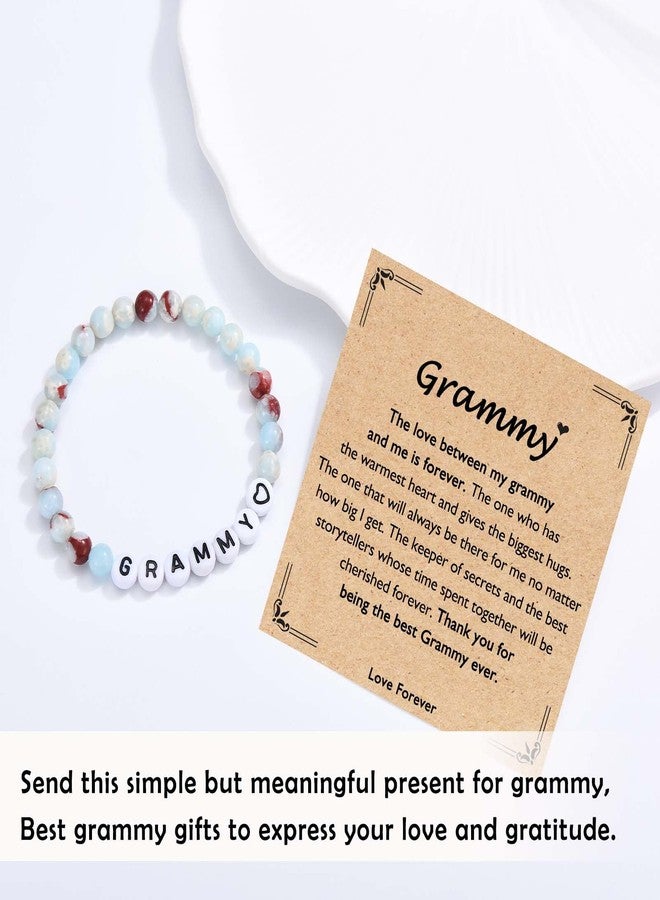 FIEEFX Grammy Gifts, Grammy Bracelet, Mother's Day Valentines Christmas Birthday Gifts for Grandma, Stocking Stuffers for Women Adults - Image 2